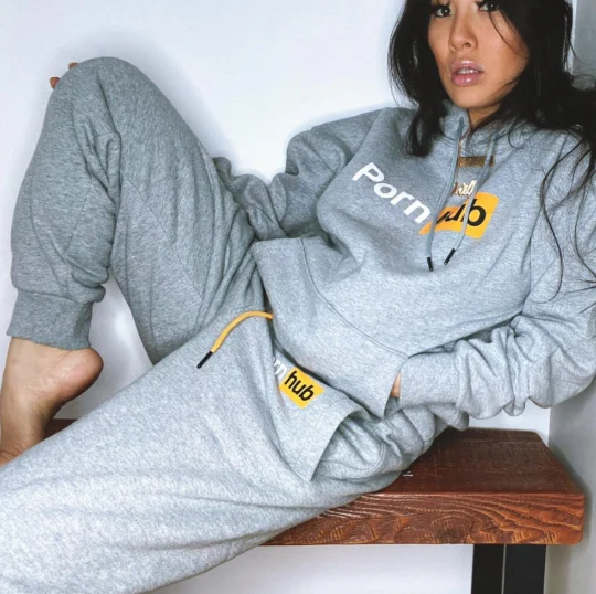 Heather Grey Classic Logo Sweatpants - Image 4