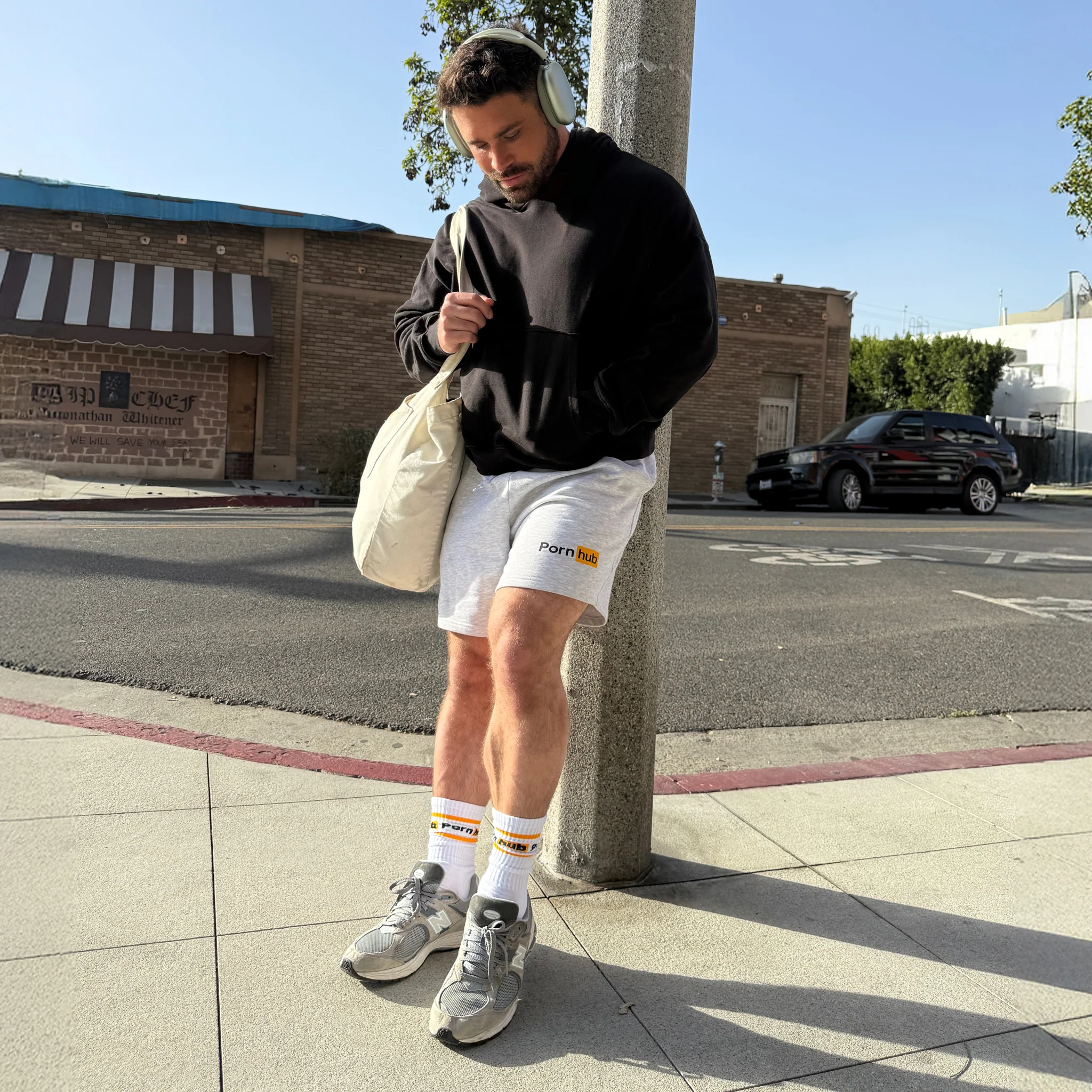 Heather Grey Sweatshorts - Image 4